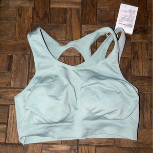 Fresought sage green enginery seamless strappy Sports bra l new nwt running